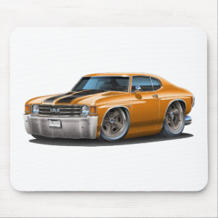 1971-72年のChevelleのオレンジ黒い車 マウスパッド