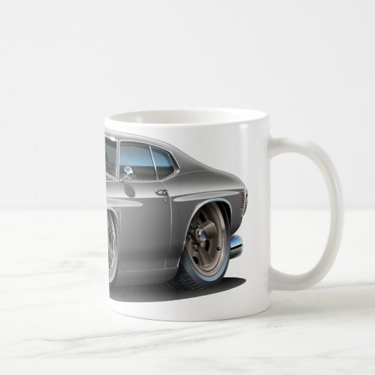 1971-72年のChevelleの灰色黒い車 コーヒーマグカップ (右)