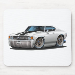 1971-72年のChevelleの白黒い車 マウスパッド