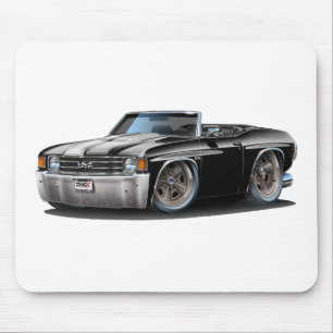 1971-72年のChevelleの白黒のコンバーチブル マウスパッド