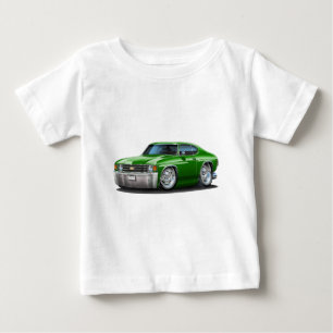 1971-72年のChevelleの緑車 ベビーTシャツ