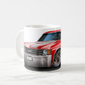 1971-72年のChevelleの赤白の車 コーヒーマグカップ (正面左)