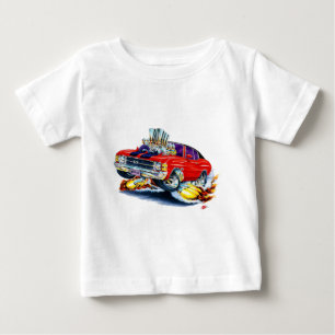 1971-72年のChevelleの赤黒い上車 ベビーTシャツ