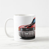 1971-72年のChevelleの赤黒い車 コーヒーマグカップ (左)