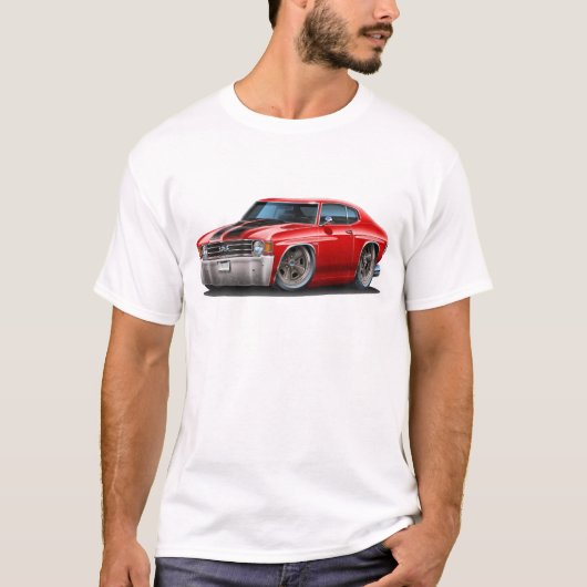1971-72年のChevelleの赤黒い車 Tシャツ (正面)