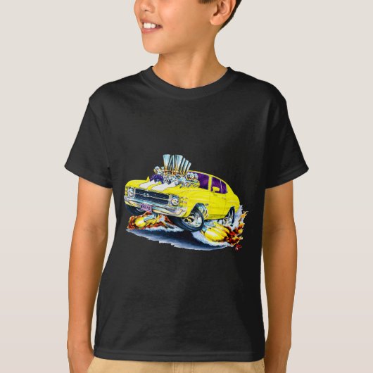 1971-72年のChevelleの黄色白の車 Tシャツ (正面)