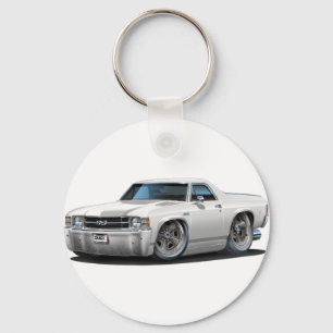 1971-72年のEl Caminoの白のトラック キーホルダー