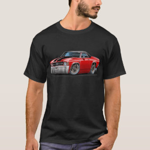 1971-72年のEl Caminoの赤黒いトラック Tシャツ