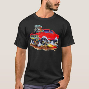 1971-72年のEl Caminoの赤黒い4x4モンスタートラック Tシャツ