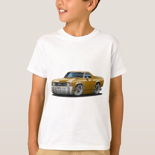 1971-72年のEl Caminoブラウンのトラック Tシャツ (正面)