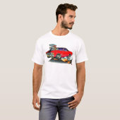 1971-72年のEl Camino赤黒いSSのトラック Tシャツ (正面フル)