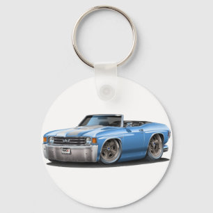 1971-72 Chevelle Lt青 – 白コンバーチブル キーホルダー