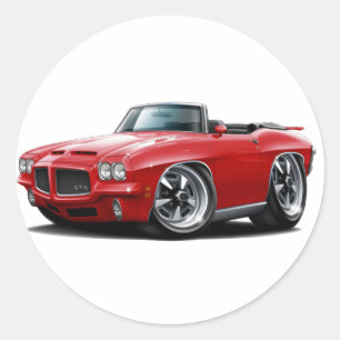 1971-72 GTOの赤いコンバーチブル ラウンドシール