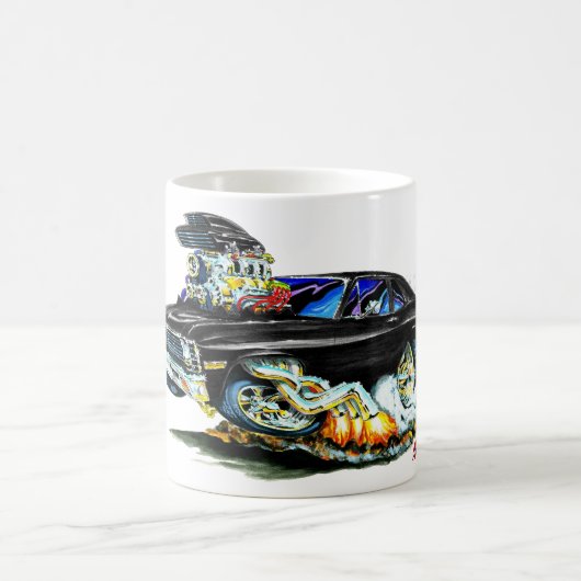 1971-74年の新星の黒い車 コーヒーマグカップ (中央)