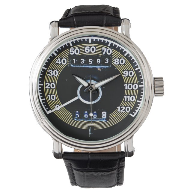 1971 Classic Sports Car Speedometer 腕時計 (正面)