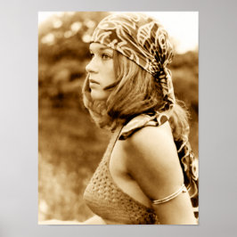 1971 Hippie Chick – アートプリント ポスター