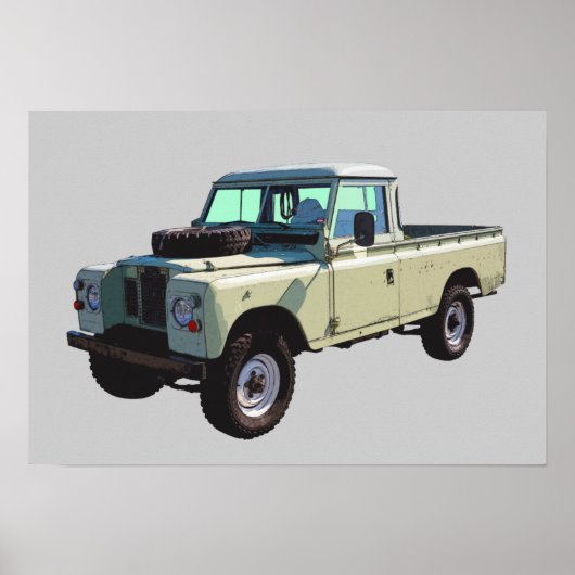 1971 Land Rover Pickup Truck ポスター (正面)