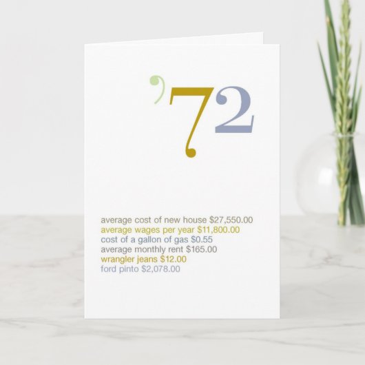 1972の誕生日のおもしろい事実 カード (正面)