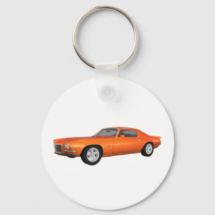 1972カマロ:マッスルカー:オレンジ仕上げ: キーホルダー