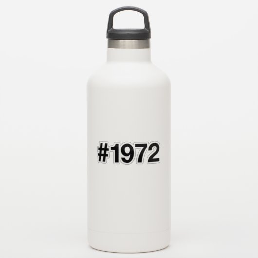 1972ハッシュタグ53年誕生日記念日 シール (ウォーターボトル)