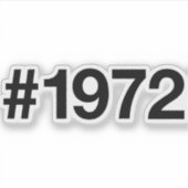1972ハッシュタグ53年誕生日記念日 シール (正面)