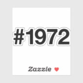 1972ハッシュタグ53年誕生日記念日 シール (シート)