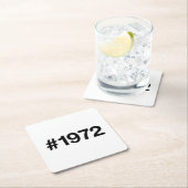 1972ハッシュタグ53年誕生日記念日 スクエアペーパーコースター (インサイチュ)