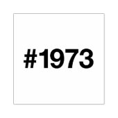 1972ハッシュタグ53年誕生日記念日 ラバースタンプ (インプリント)