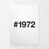 1972ハッシュタグ53年誕生日記念日 三つ折りカード (カバー)