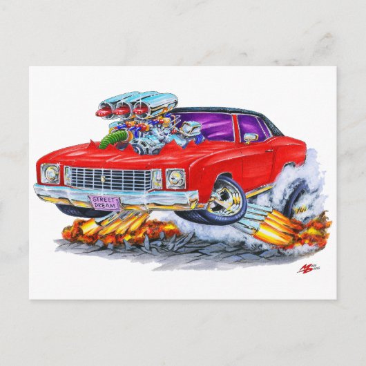 1972モンテカルロレッドカー ポストカード (正面)