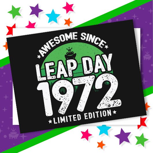 1972年からずっと素晴らしい うるう年2月29日 誕生日 ポストカード