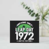 1972年からずっと素晴らしい うるう年2月29日 誕生日 ポストカード (スタンド正面)