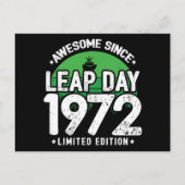 1972年からずっと素晴らしい うるう年2月29日 誕生日 ポストカード (正面)