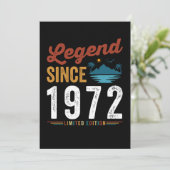 1972年からの伝説的な誕生日 レトロ ヴィンテージ 招待状 (スタンド正面)