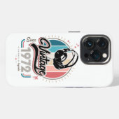 1972年からヴィンテージのヘッドホン iPhoneケース (裏面横)