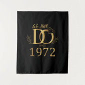 1972年から変わらない愛を誓う結婚記念日 タペストリー (正面)