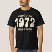 1972年に作られたまだ揺れるヴィンテージ数 Tシャツ (正面)