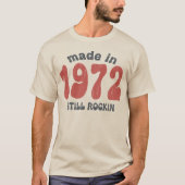 1972年に作られたまだ揺れるヴィンテージ数 Tシャツ (正面)