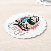 1972年のヘッドフォン以降のヴィンテージ ペーパーコースター (アングル)