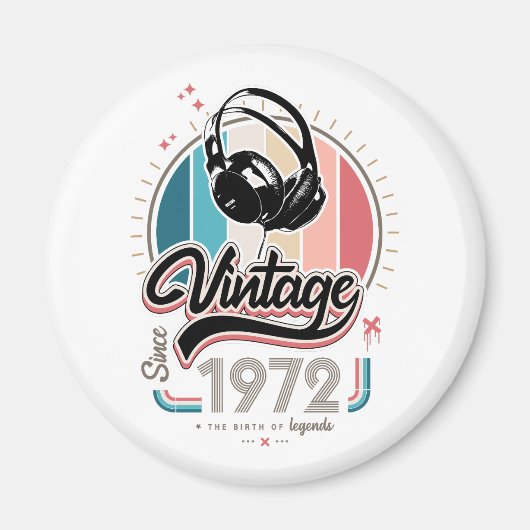 1972年のヘッドフォン以降のヴィンテージ マグネット (正面)