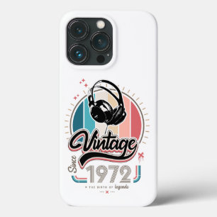 1972年のヘッドフォン以降のヴィンテージ iPhone 13 PROケース