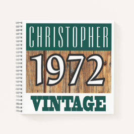 1972年の誕生名 ノートブック