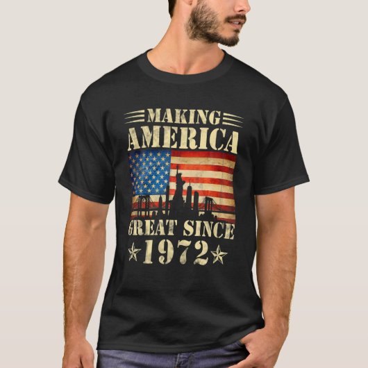 1972年の誕生日素晴らしパーティー以来アメリカを作るAme Tシャツ (正面)