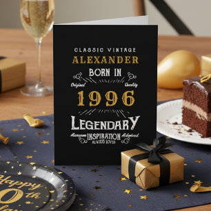1972年の30歳生まれ生誕生ヴィンテージ黒金ゴールド カード