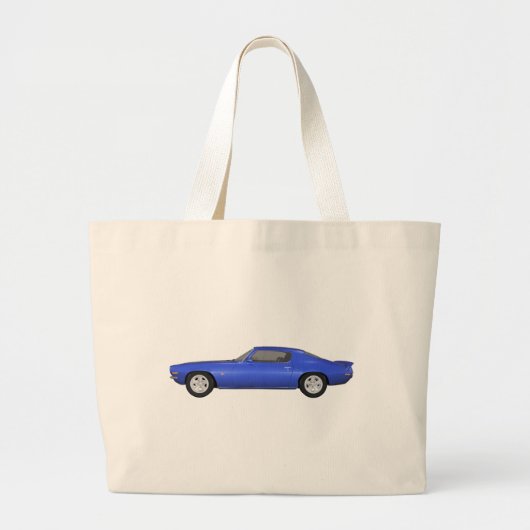 1972年のCamaro Z28: 筋肉車: 青い終わり: ラージトートバッグ (正面)