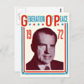 1972年ニクソン大統領の運動 ポストカード (正面/裏面)