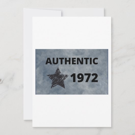 1972年ヴィンテージの本物 スターレトロ 誕生日デザイン 招待状 (正面)