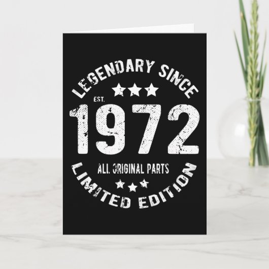 1972年ヴィンテージ誕生日 カード (正面)