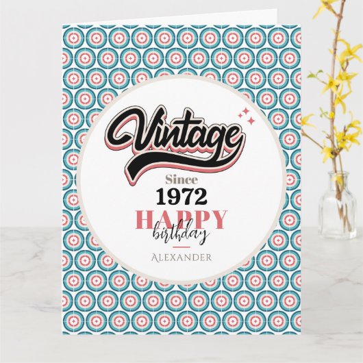 1972年ヴィンテージ カード (黄色い花)