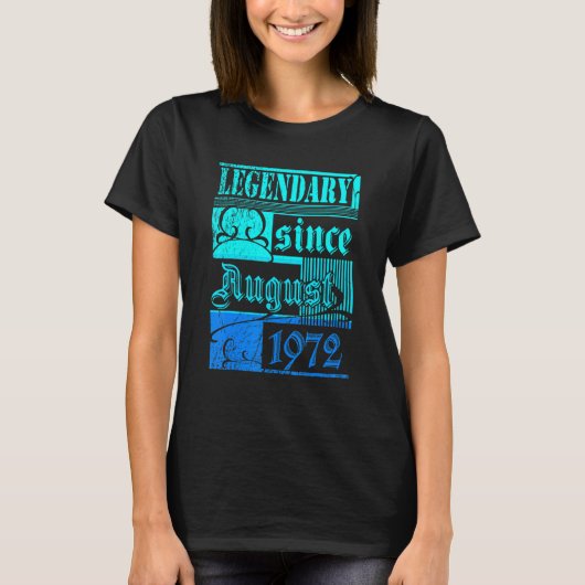 1972年以来50誕生日伝説的な威厳があるヴィンテージ Tシャツ (正面)